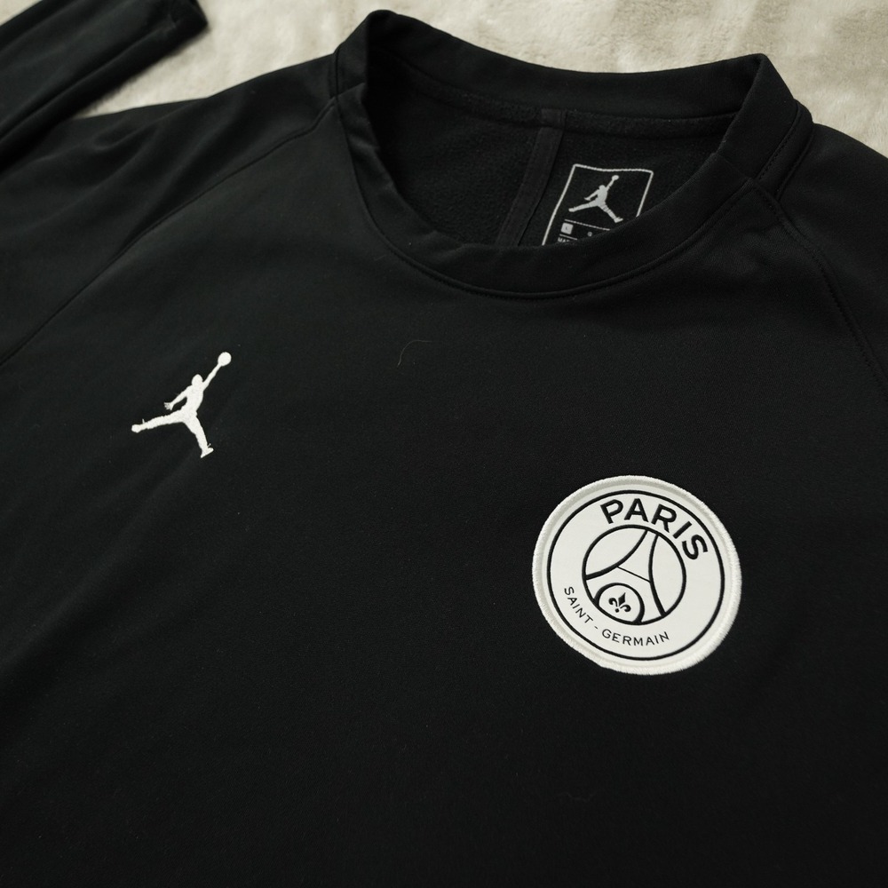 Nike Air Jordan x Paris Saint Germain PSG Shirt Men's Large Black Jumpman - Picture 3 of 8
